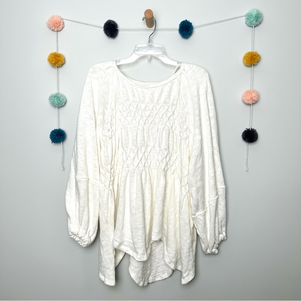 Free People We The Free Snowbell Babydoll White Top